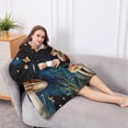 thumbnail image 5 of Oversized Wearable Blanket Hoodie,Colorful Mushroom Eye Black Pattern Sherpa Blanket Hoodie with Super Pockets,Super Warm Fuzzy Pullover for Women & Men, 5 of 6