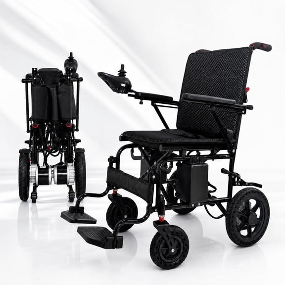 ANYWELL 20" Wide Seat Electric Wheelchair for Adults, 330 lb, 15-Mile Range, Foldable