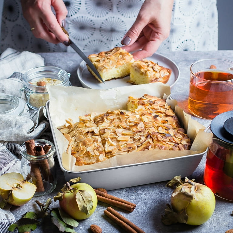 Walchoice Square Cake Pan Set of 3, Stainless Steel, for Brownie