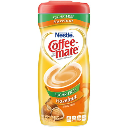 (3 pack) COFFEE MATE Sugar Free Hazelnut Powder Coffee Creamer 10.2 oz. (Best Tasting Healthy Coffee Creamer)