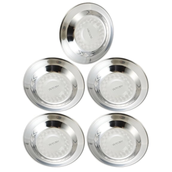 ZPAQI Round Metal Dish Set Serving Dinner Plates Suitable for Home and Kitchen