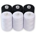 thumbnail image 1 of Sewing Thread - 24 Spools of Polyester Thread for Sewing Machine for Beginners, Hand Stitching & Quilting - 1000 yds Each in 22 Colors + Bonus Black & White, 1 of 7