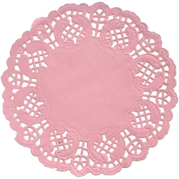 Darice Pink Paper Doilies 4.5 Inches, 50 Pieces