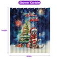 thumbnail image 5 of Merry Christmas and Happy New Year Santa Pitbull Holiday Xmas Winter 2025 Shower Curtain Terrier Dog Lover Waterproof Bathroom Bathtub Curtain - 00024, 5 of 5