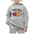 thumbnail image 2 of Tiweut Boys 2 Piece Outfits Sets Kids Rugby Print Hoodie Long Sleeve Sweatshirt and Sweatpants Pullover Hooded Tracksuit Suits for Boy 3-4 Y, 2 of 4