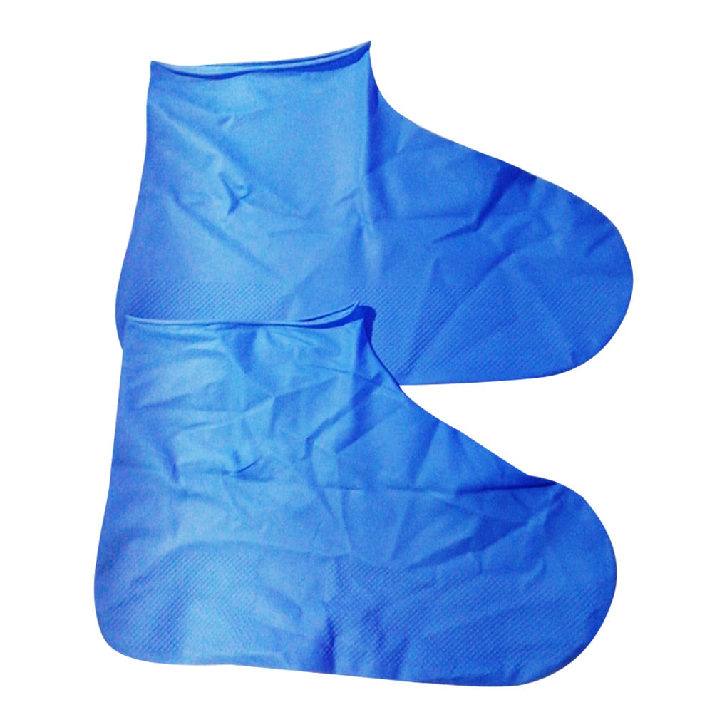 JU_ 200PCS Disposable Waterproof Boot Cover Shoe Covers Carpet Cleaning Blue C 