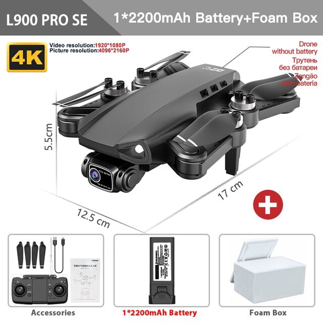 Dron L900 Pro SE MAX 4K GPS profesional FPV con cámara 5G WIFI ...