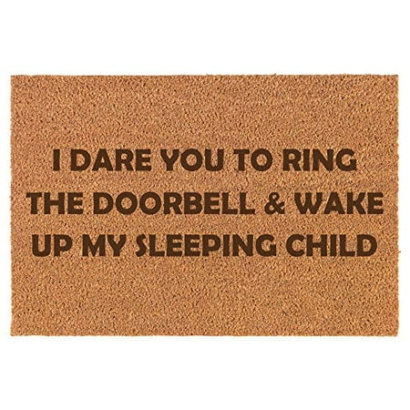 30 X 18 Coir Doormat Entry Door Mat Funny I Dare You To Ring The