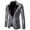 #0156-Silver, variant on Mens Crewneck Long Sleeve Shirts Men's Fashion Solid Color Long Sleeved Lapel Sequin Breasted Suit Jacket Sweatshirt for Weekend Workout Running