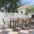 thumbnail image 2 of Outsunny 7 Piece Outdoor Dining Set with Table and 6 Stackable Chairs, 2 of 10