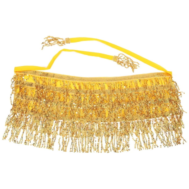 KAKOWELY Pañuelo de cadera para mujer, cinturón para danza del vientre con lentejuelas, accesorio para disfraz de bailarina
