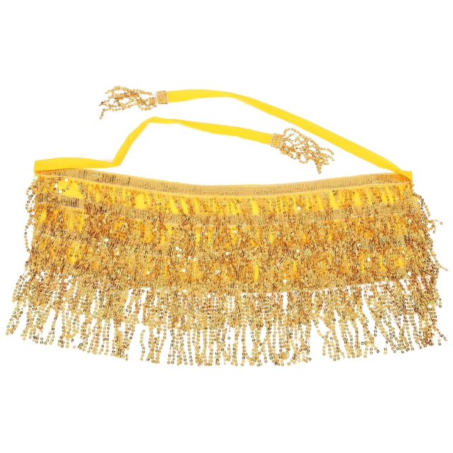 KAKOWELY Pañuelo de cadera para mujer, cinturón para danza del vientre con lentejuelas, accesorio para disfraz de bailarina