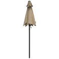 thumbnail image 2 of vidaXL Parasol Taupe 200x224 cm Aluminium, 2 of 5
