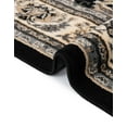 thumbnail image 5 of Unique Loom Sialk Hill Collection Area Rug - Washington (4' 1" Round Black/Gray) Floral Traditional Perfect For Living Room Bed Room Dining Room Office, 5 of 7