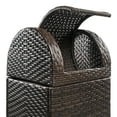 thumbnail image 5 of happimess Darla 31.39-Gallon All-Weather Wicker/Metal Swing Top Hideaway Outdoor Trash Can for Package Delivery, Patio Furniture, Cushions, Gardening Tools, Pool Supplies, Brown, HPM1202A, 5 of 9