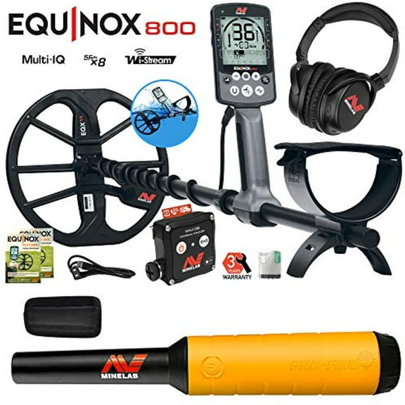Minelab EQUINOX 800 Multi-IQ Underwater Metal Detector & Pro-Find 20 Pinpointer