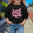 thumbnail image 2 of Hwmodou Girls Sweatshirt "Jesus Love You More" Crewneck Printed Long Sleeve Fall Winter Simple Athletic Top,3-14Y, 2 of 4