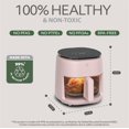 thumbnail image 6 of Series 6 in 1 Air Fryer with Glass Basket, 5 Quart Non Toxic Air Fryer w Digital Display, 430 ° F Max Temp, Preheat & Keep Warm Function, Compact + Dishwasher Safe Glass Airfryer, 6 of 10
