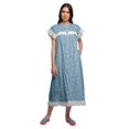 thumbnail image 1 of Moomaya Chemise de Nuit d'Allaitement à Col Rond Imprimée pour Femmes en Coton, 1 of 6