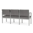 thumbnail image 5 of Lenox Chaise d'Attente de Réception en Acier à 3 Places / Acier Argenté / Gris Pâle, 5 of 5