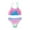 A10 Pink, variant on Kids Girls Bikini Set 2 Piece Ruffled Tie Dye Terry Triangle (Green, 13-14 Years)