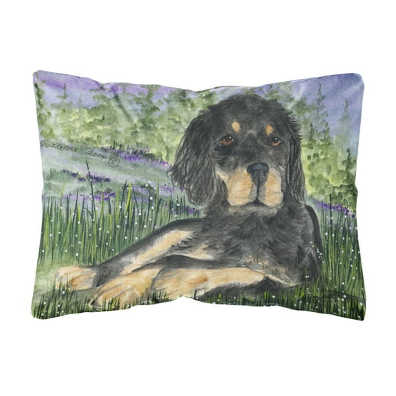 Caroline's Treasures SS8026PW1216 Gordon Setter Decorative   Canvas Fabric Pillow, 12H x16W, multicolor