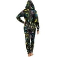 thumbnail image 5 of POLERO Hooded Onesie Pajamas for Men Novelty One-Pieces Pajamas for Women with Pocket Halloween Costumes Playsuit Christmas Colorful Lights Print, Size 2XL, 5 of 7