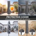 thumbnail image 4 of 10FT Cantilever Patio Umbrella with 8 Ribs and Cover, Navy Blue Offset Parasol with Water-Repellent Polyester Canopy and Wind Ropes for Garden, Yard, Deck and Poolside Area, 4 of 7