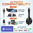 thumbnail image 2 of Delton 32Y Wired Computer Headset, MS Teams Compatible, Stereo Headphones with Dual Noise-Cancelling Microphones, In-Line Controls, On-Ear USB Headset for PC, Laptop - Black, 2 of 9