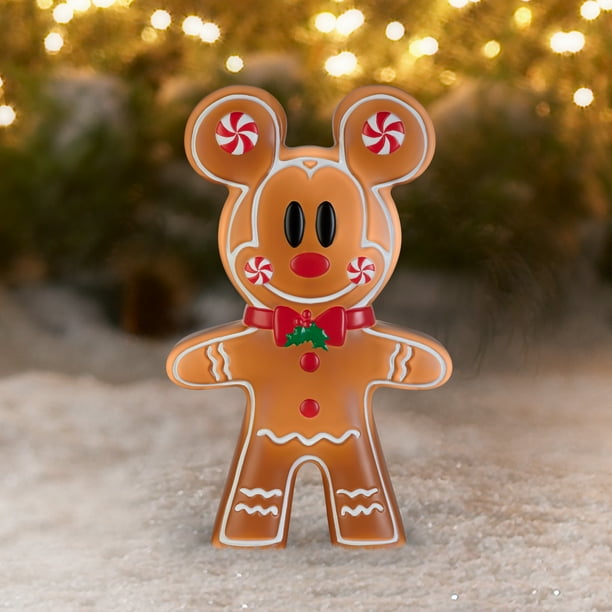 Disney 24 inch LED Lighted Gingerbread Mickey Mouse Blow Mold for