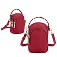 thumbnail image 2 of EeaseMX Bolso bandolera portátil para mujer, impermeable, de nailon, tipo bandolera, color rojo, 2 of 7