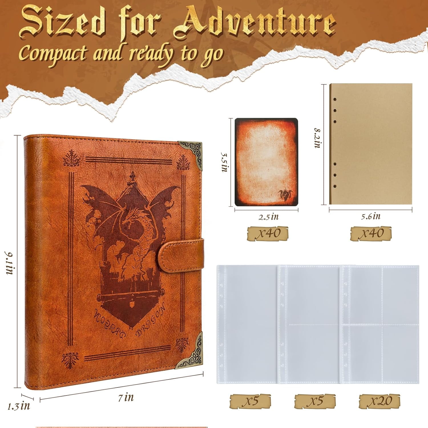 d&d spell card binder Forged Dice Co. Curiosities Cache Monster & Spellcard Organizer with Pages (Skull Edition) Spellbook Cards Holder for MTG Magic Our custom pages are included with every Monster Card Binder Dungeon Journal - Classic Edition