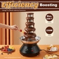 thumbnail image 4 of Chocolate Fountain Commercial Hot Chocolate Fondue Tower 5 Tier 7 lb Large Capacity Stainless Steel Chocolate Melting Heating Machine for Nacho Cheese Liqueurs Party Wedding (Vintage Red), 4 of 14