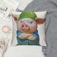 thumbnail image 2 of Standing Pig Plush Toy Cute Piggy Stuffed Animals Pillow Super Soft Piglet Plushie Gifts, 2 of 5