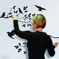 thumbnail image 4 of Matte Finish Wall Sticker, Removable Monochrome Tree And Birds Decorative Wall Art For Smooth Surface Application, 4 of 7