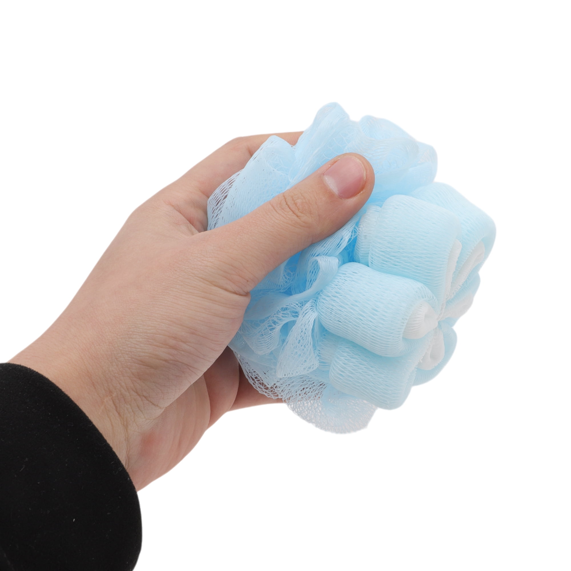 Unique Bargains Plum Bossom Bath Shower Loofah Sponge 1 Pc Blue