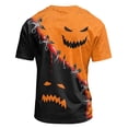 thumbnail image 6 of T Shirts for Men Halloween Print Short Sleeve V Neck Tees Pull on Funny Causal Shirts, 2XL, 6 of 7