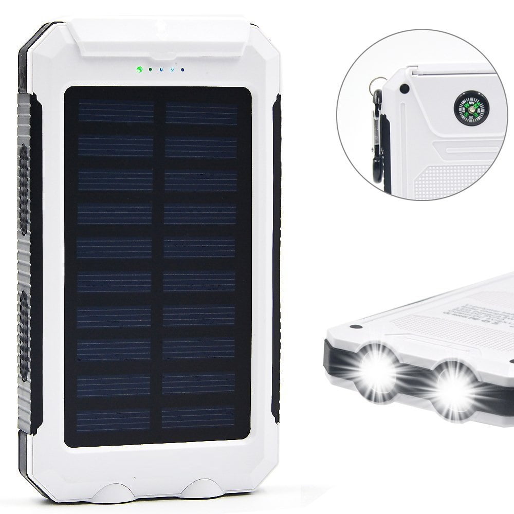 Powernews Waterproof 2000000mAh Dual USB Portable Solar Charger Solar Power  Bank for Phone 