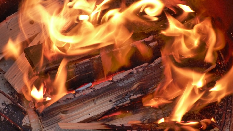 Wood Flame Firelight Fire Burn Hot12 Inch BY 18 Inch Laminated Poster