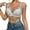 White, variant on Women's Fishnet Shiny Diamond Slit Sexy Crop Top Belly Exposed Vest for Party, Halloween, Stage Performance and Festival,Red,XS