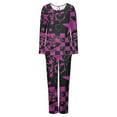 thumbnail image 6 of YWDJ Pajamas for Women Set Long Sleeve Lightweight Plus Size Floral Shirt 2 Piece Long Pants Loungewear L Black, 6 of 6