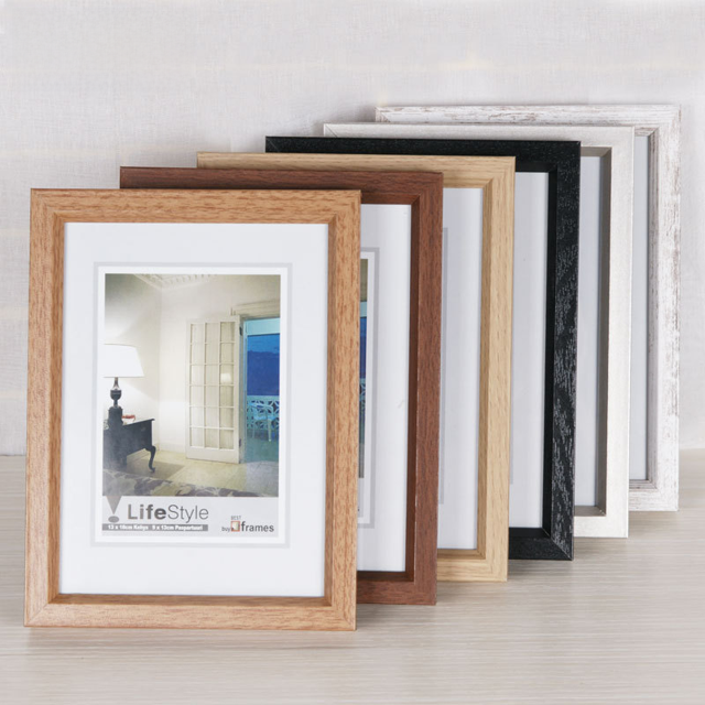 Marco de fotos de madera para colgar en la pared, moderno y sencillo, marco de fotos decorativo