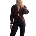 thumbnail image 1 of ShomPort Cardigans for Womens Open Front Elastic Ribbed Cuff Long Sleeve Solid Color Knitwear Casual Going Out Dressy Comfort Sweaters, 1 of 8