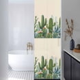thumbnail image 3 of Green Cactus Window Privacy Film, Watercolor Summer Botanical Beige Static Cling UV Sun Blocking Heat Control Window Tint Day and Night, Non-Adhesive One Way Windows Privacy Cover 17.7''x78.7'', 3 of 7