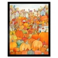 thumbnail image 1 of Halloween Pumpkin Festival Autumn Harvest Modern Folk Art Watercolour Painting Art Print Framed Poster Wall Decor 12x16 inch, 1 of 5