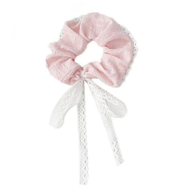 Élastique à Cheveux Ruban Nœud Doux pour Femmes Bandeau en Dentelle