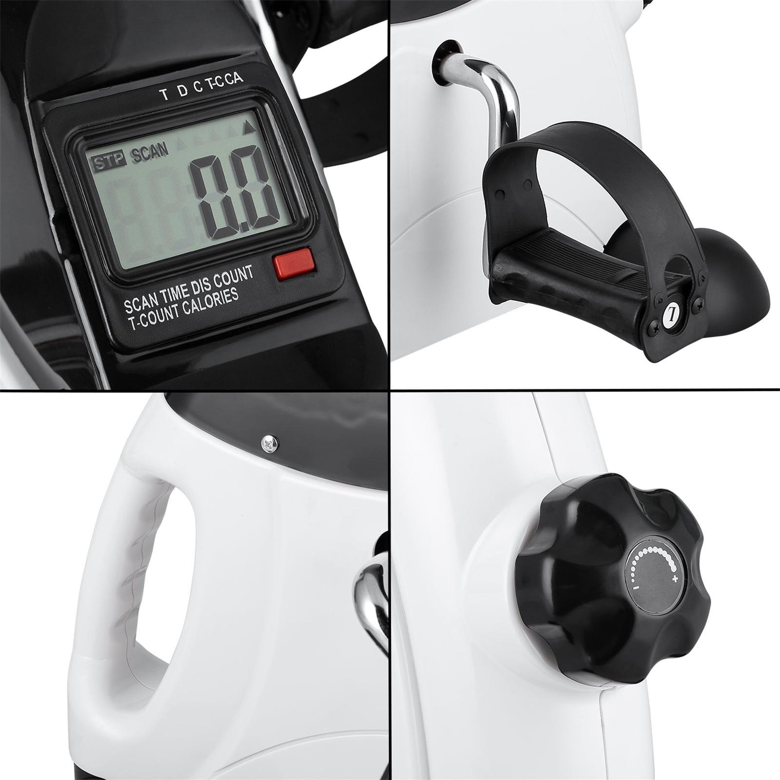Under Desk Bike Pedal Exerciser, Evoland Indoor Cycling Bike, White