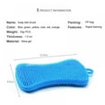 thumbnail image 2 of 5 Pieces Silicone Sponge Silicone Scrubber Dish Brush Cleaning Sponges Soap-Shaped Silicone Dishwashing Brush Pad Double Sided Silicone Brush for Kitchen Dishes Fruits Vegetables, 2 of 10