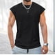 thumbnail image 3 of Camiseta sin mangas para gimnasio para hombre: diseño sin mangas, algodón que absorbe el sudor, camiseta de fitness para culturismo, M-XXL, 3 of 4