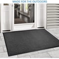 thumbnail image 7 of Seisso Solid Print Outdoor Rubber Doormats, Gray, 17" x 30", Non-Slip Backing, 1 Count,Deal on Sale Clearance, 7 of 7